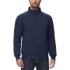 imageBoladeci Mens Quarter Zip Pullover Premium Sherpa Lined Long Sleeve Golf Shirts for Men Midweight 14 Half Zip SweatshirtsNavy