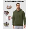 imageBoladeci Mens Sherpa Lined Hoodie Heavy Weight Cotton Winter Cold Weather Warm Fleece Thick Hooded Sweatshirts PulloverArmy Green