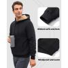 imageBoladeci Mens Sherpa Lined Hoodie Heavy Weight Cotton Winter Cold Weather Warm Fleece Thick Hooded Sweatshirts PulloverBlack