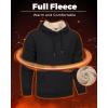 imageBoladeci Mens Sherpa Lined Hoodie Heavy Weight Cotton Winter Cold Weather Warm Fleece Thick Hooded Sweatshirts PulloverBlack