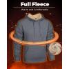 imageBoladeci Mens Sherpa Lined Hoodie Heavy Weight Cotton Winter Cold Weather Warm Fleece Thick Hooded Sweatshirts PulloverDark Grey