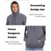 imageBoladeci Mens Sherpa Lined Hoodie Heavy Weight Cotton Winter Cold Weather Warm Fleece Thick Hooded Sweatshirts PulloverDark Grey