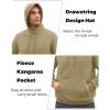 imageBoladeci Mens Sherpa Lined Hoodie Heavy Weight Cotton Winter Cold Weather Warm Fleece Thick Hooded Sweatshirts PulloverKhaki