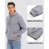 imageBoladeci Mens Sherpa Lined Hoodie Heavy Weight Cotton Winter Cold Weather Warm Fleece Thick Hooded Sweatshirts PulloverLight Grey