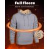 imageBoladeci Mens Sherpa Lined Hoodie Heavy Weight Cotton Winter Cold Weather Warm Fleece Thick Hooded Sweatshirts PulloverLight Grey