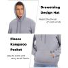 imageBoladeci Mens Sherpa Lined Hoodie Heavy Weight Cotton Winter Cold Weather Warm Fleece Thick Hooded Sweatshirts PulloverLight Grey