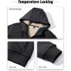 imageBoladeci Mens Sherpa Lined Hoodie Jacket Winter Warm Heavy Weight Zip Up Hooded Sweatshirt Thick Fleece CoatsBlack