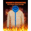 imageBoladeci Mens Sherpa Lined Hoodie Jacket Winter Warm Heavy Weight Zip Up Hooded Sweatshirt Thick Fleece CoatsBlue