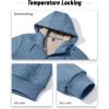imageBoladeci Mens Sherpa Lined Hoodie Jacket Winter Warm Heavy Weight Zip Up Hooded Sweatshirt Thick Fleece CoatsGray Blue