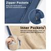 imageBoladeci Mens Sherpa Lined Hoodie Jacket Winter Warm Heavy Weight Zip Up Hooded Sweatshirt Thick Fleece CoatsGray Blue