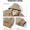 imageBoladeci Mens Sherpa Lined Hoodie Jacket Winter Warm Heavy Weight Zip Up Hooded Sweatshirt Thick Fleece CoatsKhaki