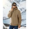 imageBoladeci Mens Sherpa Lined Hoodie Jacket Winter Warm Heavy Weight Zip Up Hooded Sweatshirt Thick Fleece CoatsKhaki