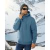 imageBoladeci Mens Sherpa Lined Hoodie Jacket Winter Warm Heavy Weight Zip Up Hooded Sweatshirt Thick Fleece CoatsLight Blue