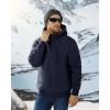 imageBoladeci Mens Sherpa Lined Hoodie Jacket Winter Warm Heavy Weight Zip Up Hooded Sweatshirt Thick Fleece CoatsNavy Blue