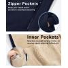 imageBoladeci Mens Sherpa Lined Hoodie Jacket Winter Warm Heavy Weight Zip Up Hooded Sweatshirt Thick Fleece CoatsNavy Blue