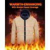 imageBoladeci Mens Sherpa Lined Hoodie Jacket Winter Warm Heavy Weight Zip Up Hooded Sweatshirt Thick Fleece CoatsNavy Blue