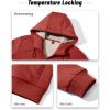 imageBoladeci Mens Sherpa Lined Hoodie Jacket Winter Warm Heavy Weight Zip Up Hooded Sweatshirt Thick Fleece CoatsOrange Red