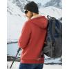 imageBoladeci Mens Sherpa Lined Hoodie Jacket Winter Warm Heavy Weight Zip Up Hooded Sweatshirt Thick Fleece CoatsOrange Red