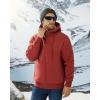 imageBoladeci Mens Sherpa Lined Hoodie Jacket Winter Warm Heavy Weight Zip Up Hooded Sweatshirt Thick Fleece CoatsOrange Red