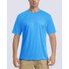 imageBoladeci Mens Swim Shirt Short Sleeve UPF 50 Sun Protection SPF UV Moisture Wicking Lightweight Quick Dry Rash GuardAzure