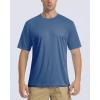 imageBoladeci Mens Swim Shirt Short Sleeve UPF 50 Sun Protection SPF UV Moisture Wicking Lightweight Quick Dry Rash GuardBlue Gray