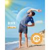imageBoladeci Mens Swim Shirt Short Sleeve UPF 50 Sun Protection SPF UV Moisture Wicking Lightweight Quick Dry Rash GuardBlue Gray
