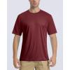 imageBoladeci Mens Swim Shirt Short Sleeve UPF 50 Sun Protection SPF UV Moisture Wicking Lightweight Quick Dry Rash GuardBurgundy