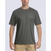 imageBoladeci Mens Swim Shirt Short Sleeve UPF 50 Sun Protection SPF UV Moisture Wicking Lightweight Quick Dry Rash GuardDark Gray
