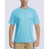 imageBoladeci Mens Swim Shirt Short Sleeve UPF 50 Sun Protection SPF UV Moisture Wicking Lightweight Quick Dry Rash GuardIce Blue