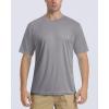 imageBoladeci Mens Swim Shirt Short Sleeve UPF 50 Sun Protection SPF UV Moisture Wicking Lightweight Quick Dry Rash GuardLight Gray