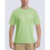 imageBoladeci Mens Swim Shirt Short Sleeve UPF 50 Sun Protection SPF UV Moisture Wicking Lightweight Quick Dry Rash GuardLight Green