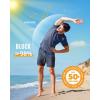 imageBoladeci Mens Swim Shirt Short Sleeve UPF 50 Sun Protection SPF UV Moisture Wicking Lightweight Quick Dry Rash GuardNavy Blue