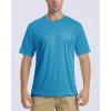 imageBoladeci Mens Swim Shirt Short Sleeve UPF 50 Sun Protection SPF UV Moisture Wicking Lightweight Quick Dry Rash GuardTeal