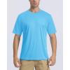 imageBoladeci Mens Swim Shirt Short Sleeve UPF 50 Sun Protection SPF UV Moisture Wicking Lightweight Quick Dry Rash GuardWater Blue