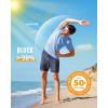 imageBoladeci Mens Swim Shirt Short Sleeve UPF 50 Sun Protection SPF UV Moisture Wicking Lightweight Quick Dry Rash GuardWater Blue