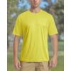 imageBoladeci Mens Swim Shirt Short Sleeve UPF 50 Sun Protection SPF UV Moisture Wicking Lightweight Quick Dry Rash GuardYellow