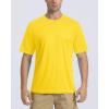 imageBoladeci Mens Swim Shirt Short Sleeve UPF 50 Sun Protection SPF UV Moisture Wicking Lightweight Quick Dry Rash GuardYellow
