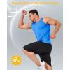imageBoladeci Mens Tank Top Workout Athletic Quick Dry Lightweight Summer Beach Gym UPF 50 Sun Protection Sleeveless ShirtsAzure