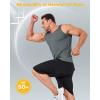 imageBoladeci Mens Tank Top Workout Athletic Quick Dry Lightweight Summer Beach Gym UPF 50 Sun Protection Sleeveless ShirtsDark Gray
