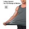 imageBoladeci Mens Tank Top Workout Athletic Quick Dry Lightweight Summer Beach Gym UPF 50 Sun Protection Sleeveless ShirtsDark Gray