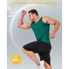 imageBoladeci Mens Tank Top Workout Athletic Quick Dry Lightweight Summer Beach Gym UPF 50 Sun Protection Sleeveless ShirtsEmerald Green