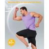 imageBoladeci Mens Tank Top Workout Athletic Quick Dry Lightweight Summer Beach Gym UPF 50 Sun Protection Sleeveless ShirtsLight Purple
