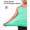 imageBoladeci Mens Tank Top Workout Athletic Quick Dry Lightweight Summer Beach Gym UPF 50 Sun Protection Sleeveless ShirtsMint Green