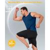 imageBoladeci Mens Tank Top Workout Athletic Quick Dry Lightweight Summer Beach Gym UPF 50 Sun Protection Sleeveless ShirtsNavy Blue