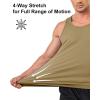 imageBoladeci Mens Tank Top Workout Athletic Quick Dry Lightweight Summer Beach Gym UPF 50 Sun Protection Sleeveless ShirtsOlive Drab