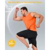 imageBoladeci Mens Tank Top Workout Athletic Quick Dry Lightweight Summer Beach Gym UPF 50 Sun Protection Sleeveless ShirtsOrange