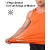 imageBoladeci Mens Tank Top Workout Athletic Quick Dry Lightweight Summer Beach Gym UPF 50 Sun Protection Sleeveless ShirtsOrange