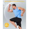 imageBoladeci Mens Tank Top Workout Athletic Quick Dry Lightweight Summer Beach Gym UPF 50 Sun Protection Sleeveless ShirtsSky Blue