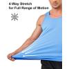imageBoladeci Mens Tank Top Workout Athletic Quick Dry Lightweight Summer Beach Gym UPF 50 Sun Protection Sleeveless ShirtsSky Blue