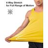 imageBoladeci Mens Tank Top Workout Athletic Quick Dry Lightweight Summer Beach Gym UPF 50 Sun Protection Sleeveless ShirtsYellow